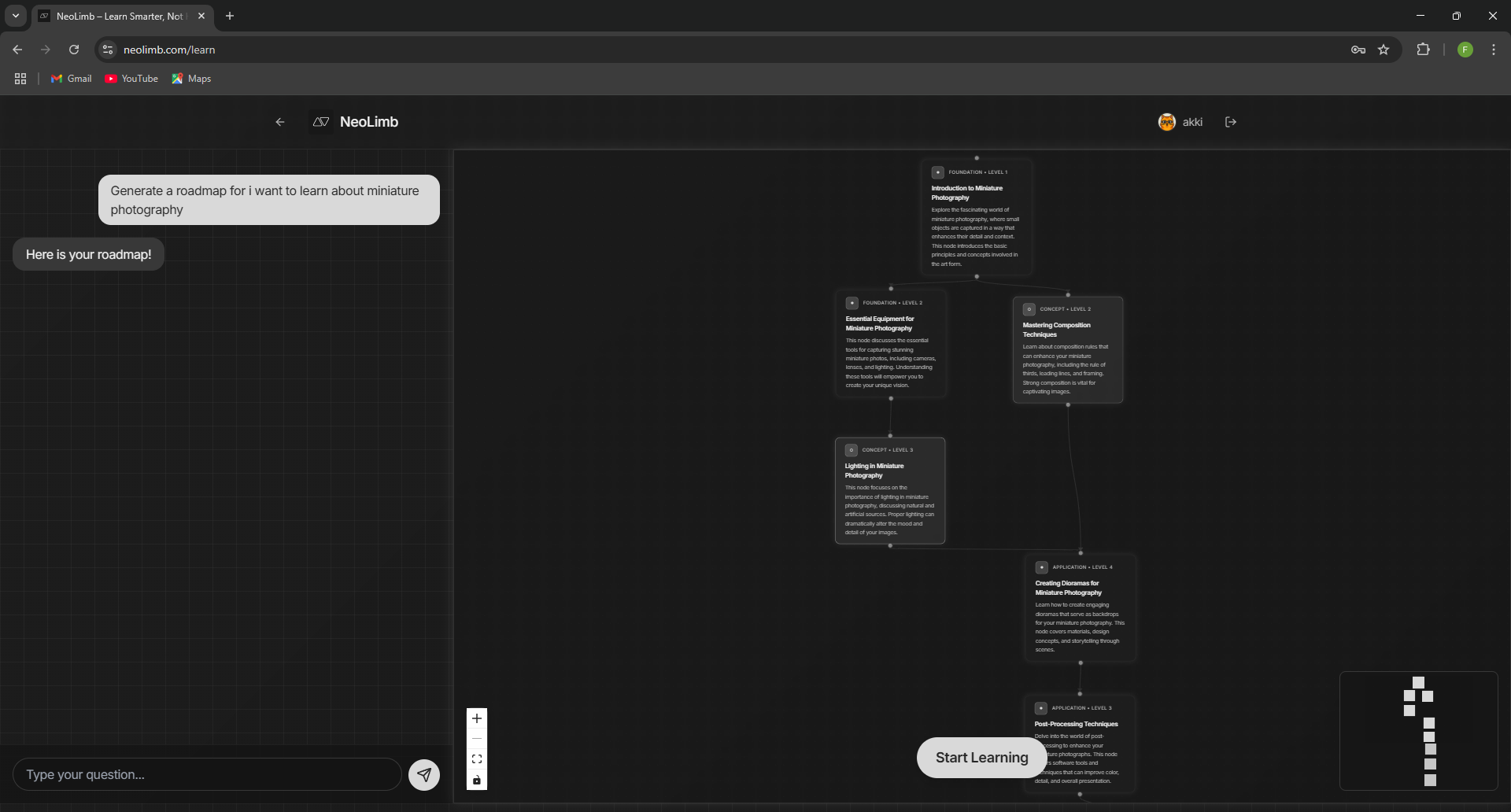 NeoLimb — Content view